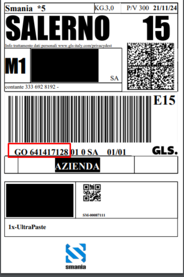 Italija - label example