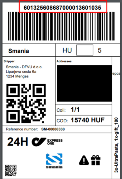 Madžarska - label example