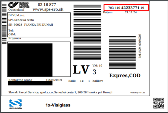 Slovaška navodila - label
